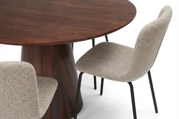 Siena Matgrupp runt 110 cm Valnöt med 4 Katy Matstolar - Valnöt - Products - Möbler - Bord & matgrupp - Matgrupp