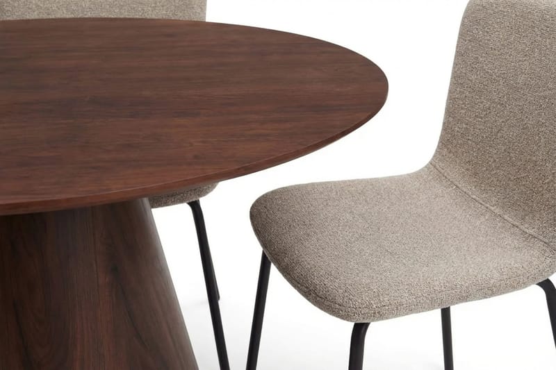Siena Matgrupp runt 130 cm Valnöt med 6 Katy Matstolar - Valnöt - Products - Möbler - Bord & matgrupp - Matgrupp