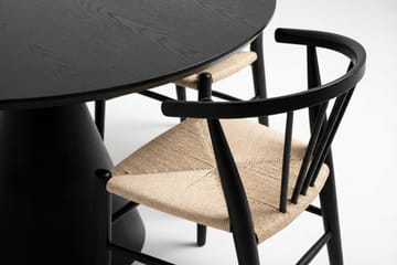 Siena Matgrupp runt 150 cm Svart med 6 Winston Matstolar - Svart - Products - Möbler - Bord & matgrupp - Matgrupp