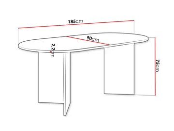 Zyleron Matbord oval 185 cm - Brun - Products - Möbler - Bord & matgrupp - Matbord & köksbord