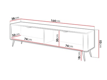 Forba Tv-bänk 164 cm - vit - Products - Möbler - TV- & Mediamöbler - TV bänk & mediabänk