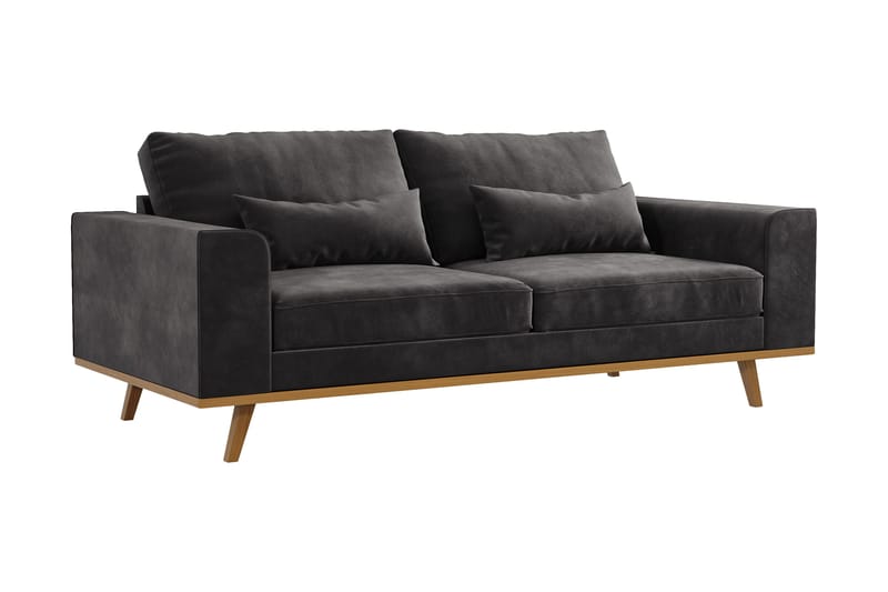 Copenhagen 2-sits Sammetssoffa - Mörkgrå - Products - Möbler - Soffa - Sammetssoffa