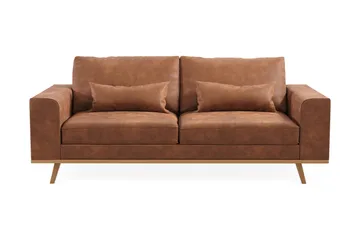 Copenhagen 2-sits Soffa i Konstläder - Brun - Products - Möbler - Soffa - 2 sits soffa