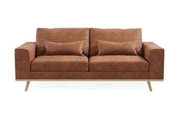 Copenhagen 2-sits Soffa i Konstläder - Brun - Products - Möbler - Soffa - 2 sits soffa
