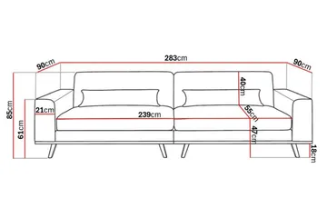 Copenhagen 4-sits Manchestersoffa - Mörkgrå - Products - Möbler - Soffa - 4 sits soffa