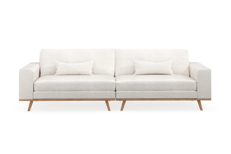 Copenhagen 4-sits Soffa i Bouclé - Vit - Products - Möbler - Soffa - 4 sits soffa