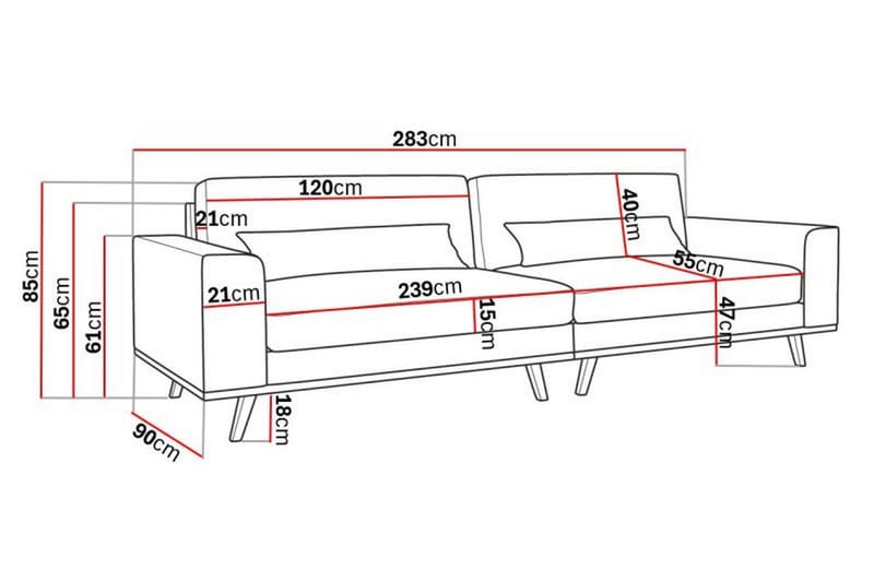 Copenhagen 4-sits Soffa - Products - Möbler - Soffa - 4 sits soffa