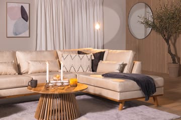Copenhagen 5-sits Högervänd U-formad Large Soffa med Divan och Schäslong i Sammet - Beige - Products - Möbler - Soffa - Sammetssoffa