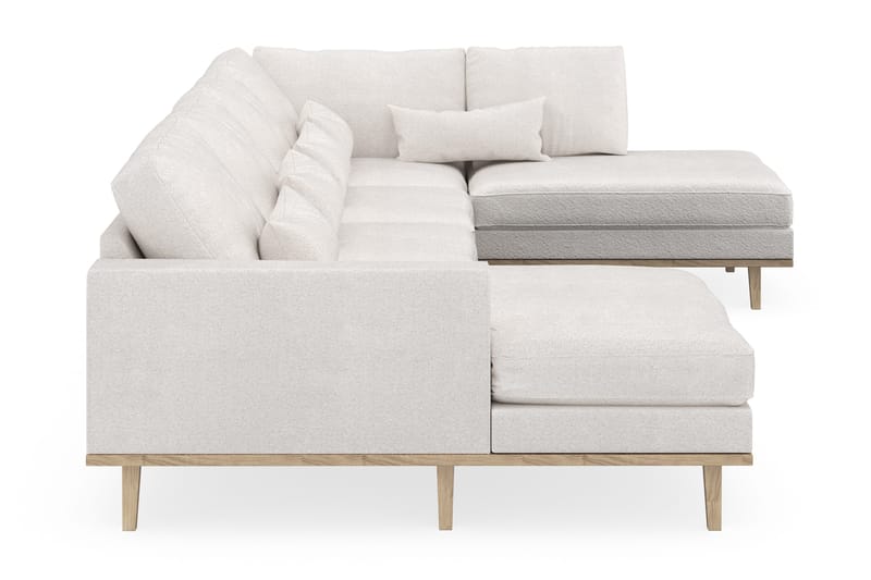 Copenhagen 5-sits Högervänd U-formad Soffa med Divan och Schäslong i Bouclé - Vit - Products - Möbler - Soffa - U-soffa