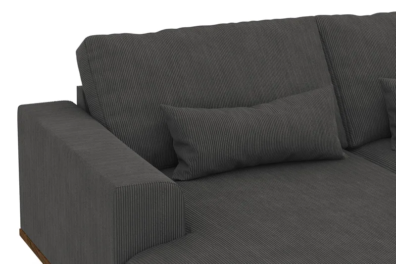 Copenhagen 5-sits Högervänd U-formad Soffa med Divan och Schäslong i Manchester - Mörkgrå - Products - Möbler - Soffa - U-soffa