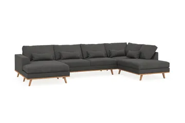 Copenhagen 5-sits Högervänd U-formad Soffa med Divan och Schäslong i Manchester - Mörkgrå - Products - Möbler - Soffa - U-soffa