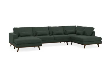 Copenhagen 5-sits Högervänd U-formad Soffa med Divan och Schäslong i Manchester - Mörkgrön - Products - Möbler - Soffa - U-soffa
