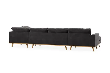 Copenhagen 5-sits Högervänd U-formad Soffa med Divan och Schäslong i Sammet - Mörkgrå - Products - Möbler - Soffa - Sammetssoffa