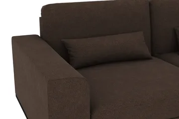 Copenhagen 5-sits Högervänd U-formad Soffa med Divan och Schäslong i Tyg - Brun - Products - Möbler - Soffa - U-soffa