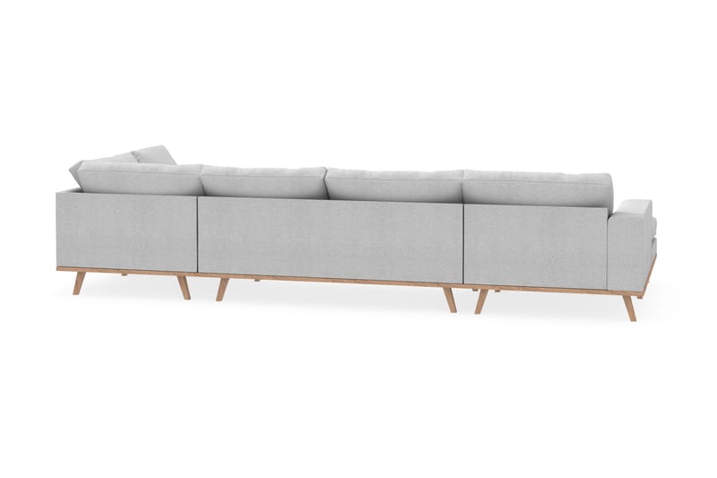 Copenhagen 5-sits Högervänd U-formad Soffa med Divan och Schäslong i Tyg - Ljusgrå - Products - Möbler - Soffa - U-soffa