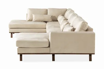 Copenhagen 5-sits Vänstervänd U-formad Large Soffa med Divan och Schäslong i Sammet - Beige - Products - Möbler - Soffa - Sammetssoffa