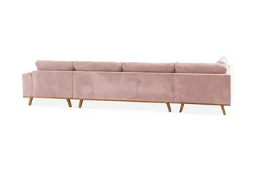 Copenhagen 5-sits Vänstervänd U-formad Soffa med Divan och Schäslong i Manchester - Rosa - Products - Möbler - Soffa - U-soffa