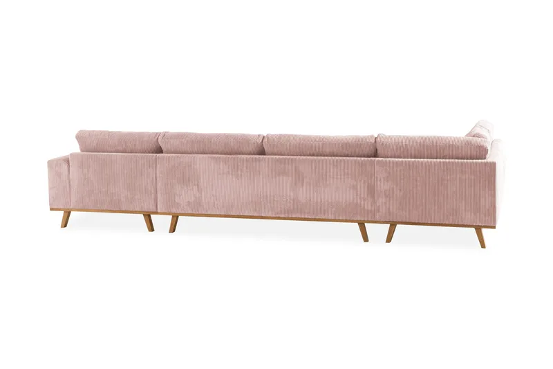Copenhagen 5-sits Vänstervänd U-formad Soffa med Divan och Schäslong i Manchester - Rosa - Products - Möbler - Soffa - U-soffa
