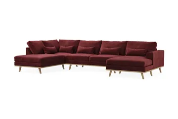 Copenhagen 5-sits Vänstervänd U-formad Soffa med Divan och Schäslong i Sammet - Lila - Products - Möbler - Soffa - Sammetssoffa