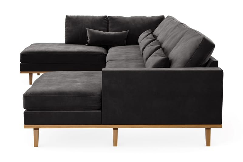 Copenhagen 5-sits Vänstervänd U-formad Soffa med Divan och Schäslong i Sammet - Mörkgrå - Products - Möbler - Soffa - Sammetssoffa