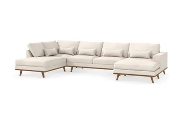 Copenhagen 5-sits Vänstervänd U-formad Soffa med Divan och Schäslong i Tyg - Beige - Products - Möbler - Soffa - U-soffa