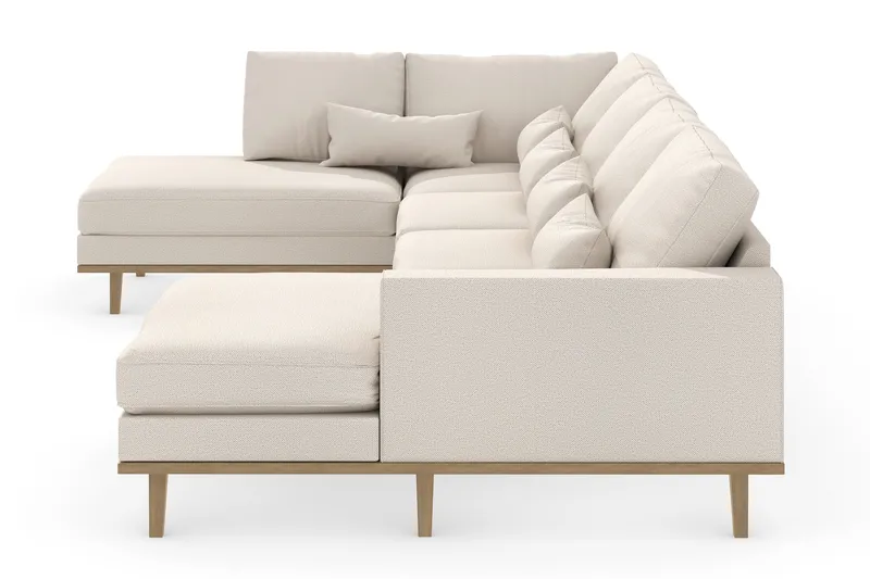 Copenhagen 5-sits Vänstervänd U-formad Soffa med Divan och Schäslong i Tyg - Beige - Products - Möbler - Soffa - U-soffa