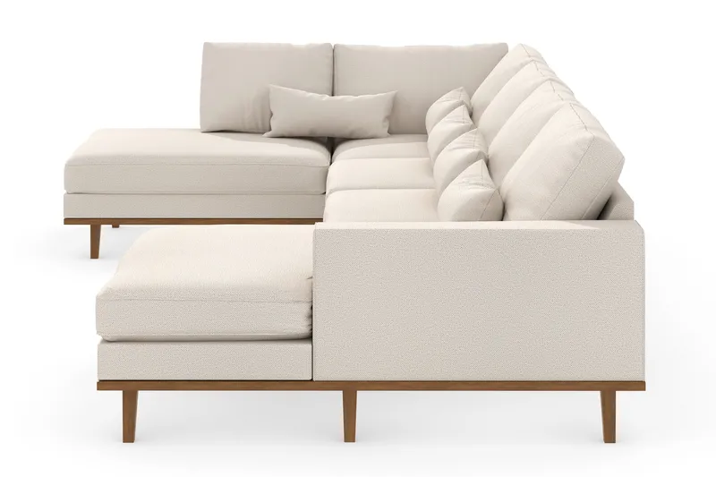 Copenhagen 5-sits Vänstervänd U-formad Soffa med Divan och Schäslong i Tyg - Beige - Products - Möbler - Soffa - U-soffa