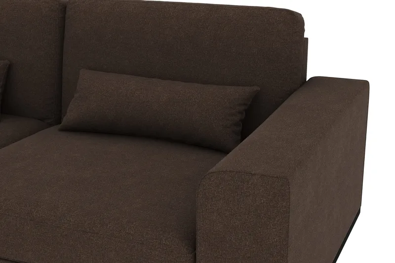 Copenhagen 5-sits Vänstervänd U-formad Soffa med Divan och Schäslong i Tyg - Brun - Products - Möbler - Soffa - U-soffa