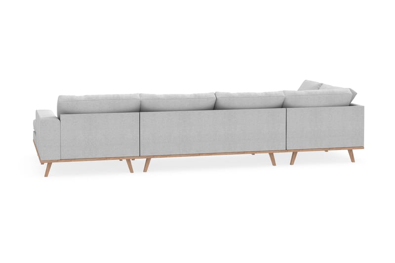 Copenhagen 5-sits Vänstervänd U-formad Soffa med Divan och Schäslong i Tyg - Ljusgrå - Products - Möbler - Soffa - U-soffa