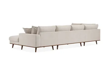 Copenhagen Premium 5-sits Vänstervänd U-formad Djup Soffa med Divan och Schäslong i Tyg - Beige - Products - Möbler - Soffa - U-soffa