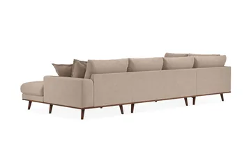 Copenhagen Premium 5-sits Vänstervänd U-formad Djup Soffa med Divan och Schäslong i Tyg - Ljusbrun - Products - Möbler - Soffa - U-soffa