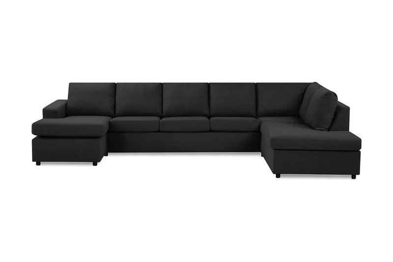 Crazy 5-sits Högervänd U-formad X-Large Soffa med Divan och Schäslong i Tyg - Antracit - Products - Möbler - Soffa - U-soffa