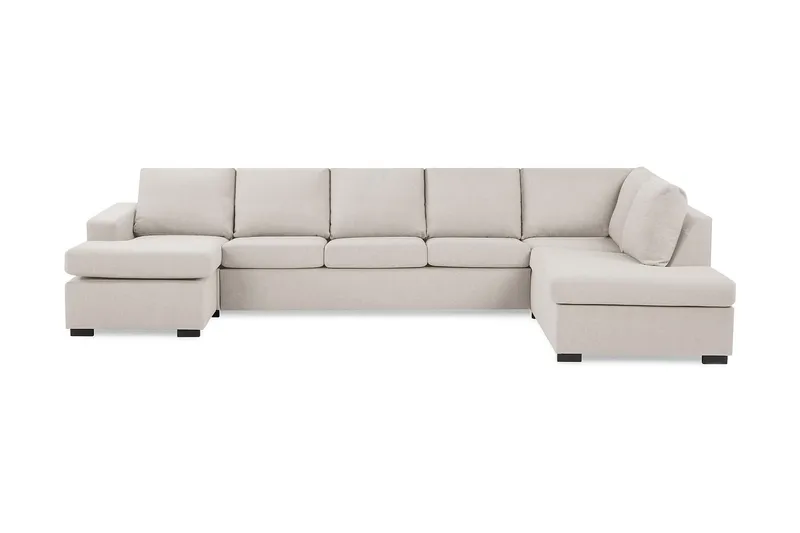 Crazy 5-sits Högervänd U-formad X-Large Soffa med Divan och Schäslong i Tyg - Beige - Products - Möbler - Soffa - U-soffa