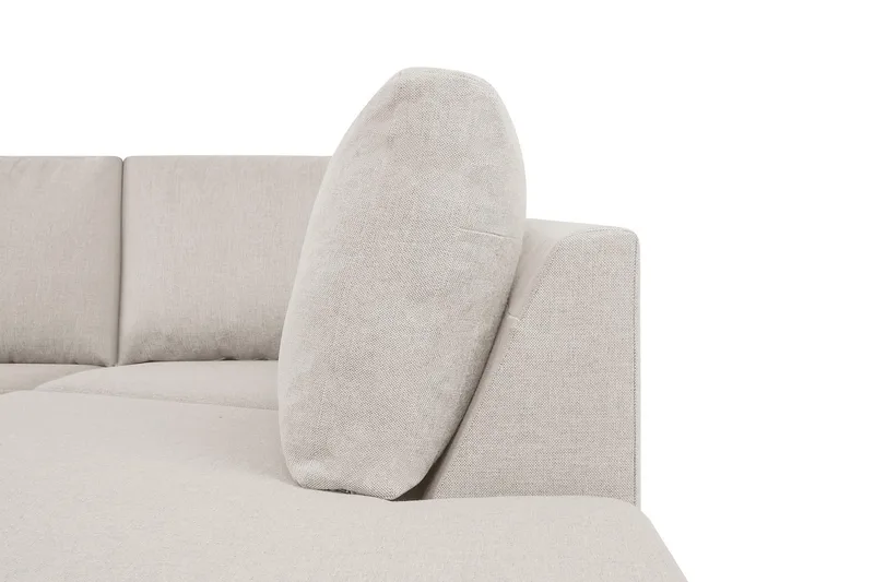 Crazy 5-sits Högervänd U-formad X-Large Soffa med Divan och Schäslong i Tyg - Beige - Products - Möbler - Soffa - U-soffa