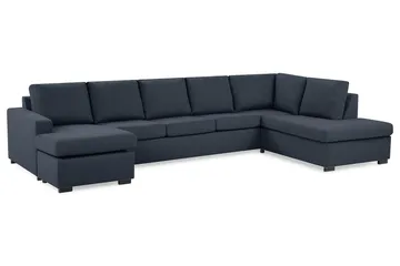 Crazy 5-sits Högervänd U-formad X-Large Soffa med Divan och Schäslong i Tyg - Blå - Products - Möbler - Soffa - U-soffa