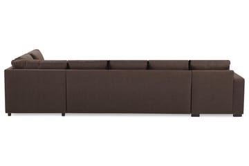 Crazy 5-sits Högervänd U-formad X-Large Soffa med Divan och Schäslong i Tyg - Brun - Products - Möbler - Soffa - U-soffa