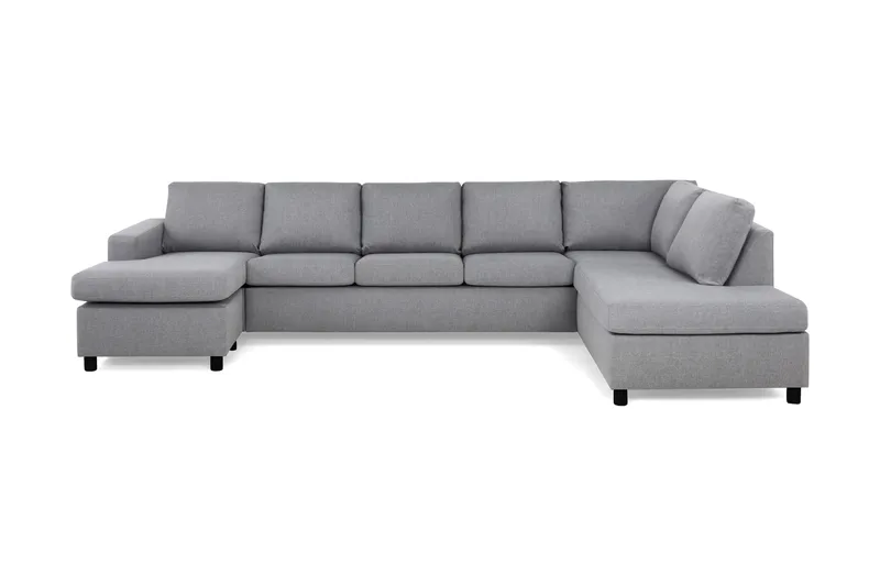 Crazy 5-sits Högervänd U-formad X-Large Soffa med Divan och Schäslong i Tyg - Grå - Products - Möbler - Soffa - U-soffa