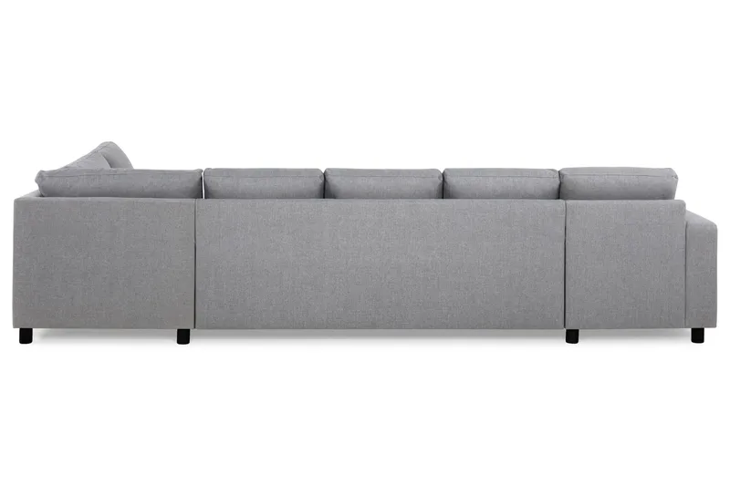 Crazy 5-sits Högervänd U-formad X-Large Soffa med Divan och Schäslong i Tyg - Grå - Products - Möbler - Soffa - U-soffa