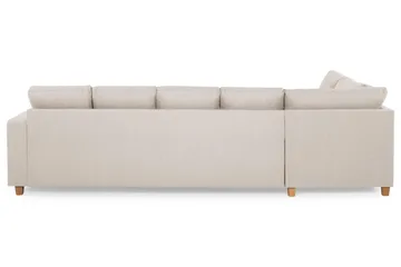 Crazy 5-sits Vänstervänd U-formad Soffa med Divan och Schäslong i Tyg - Beige - Products - Möbler - Soffa - U-soffa