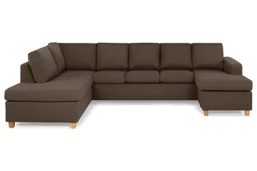 Crazy 5-sits Vänstervänd U-formad Soffa med Divan och Schäslong i Tyg