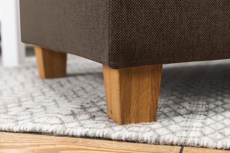 Crazy 5-sits Vänstervänd U-formad Soffa med Divan och Schäslong i Tyg - Brun - Products - Möbler - Soffa - U-soffa