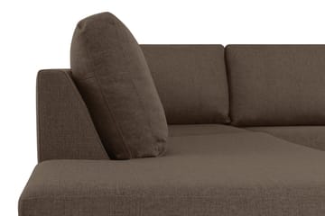 Crazy 5-sits Vänstervänd U-formad Soffa med Divan och Schäslong i Tyg - Brun - Products - Möbler - Soffa - U-soffa