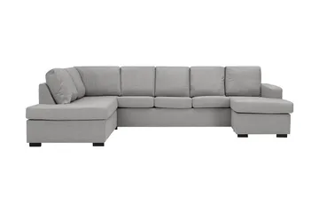 Crazy 5-sits Vänstervänd U-formad Soffa med Divan och Schäslong i Tyg
