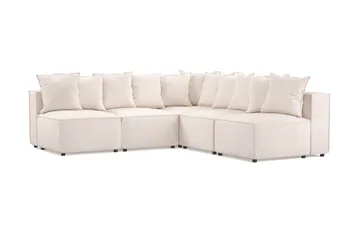 Cubo 5-sits L-formad Djup Modulhörnsoffa i Tyg - Beige - Products - Möbler - Soffa - Hörnsoffa