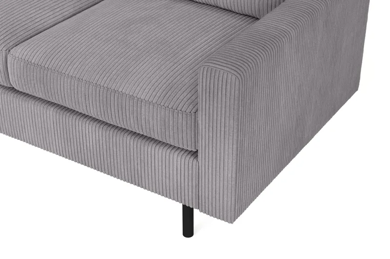 Peppe 4-sits Vänstervänd L-formad Schäslongsoffa i Manchester - Mörkgrå - Products - Möbler - Soffa - Divansoffa & schäslongsoffa - 4 sits soffa med divan