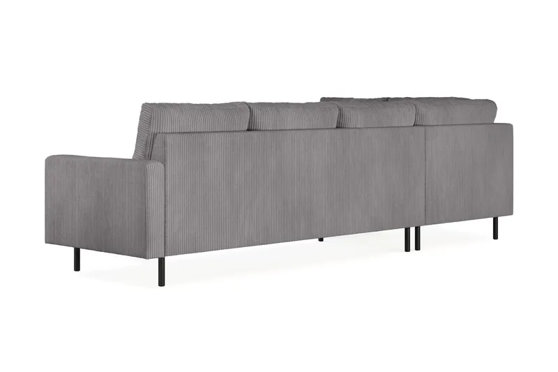 Peppe 4-sits Vänstervänd L-formad Schäslongsoffa i Manchester - Mörkgrå - Products - Möbler - Soffa - Divansoffa & schäslongsoffa - 4 sits soffa med divan