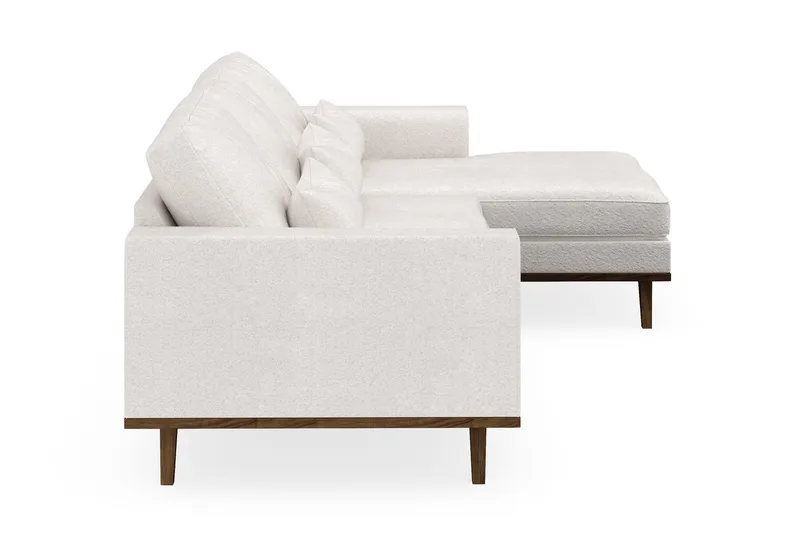 Copenhagen 4-sits Högervänd L-formad Divansoffa i Bouclé - Vit - Products - Möbler - Soffa - Divansoffa & schäslongsoffa - 4 sits soffa med divan