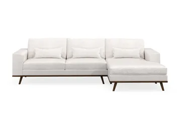 Copenhagen 4-sits Högervänd L-formad Divansoffa i Bouclé - Vit - Products - Möbler - Soffa - Divansoffa & schäslongsoffa - 4 sits soffa med divan