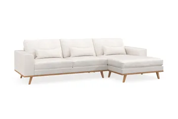 Copenhagen 4-sits Högervänd L-formad Divansoffa i Bouclé - Vit - Products - Möbler - Soffa - Divansoffa & schäslongsoffa - 4 sits soffa med divan