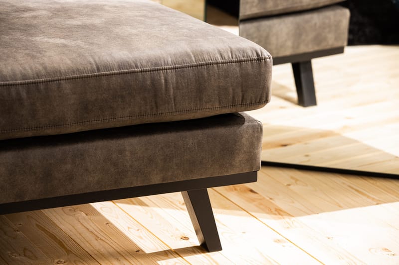 Copenhagen 4-sits Högervänd L-formad Divansoffa i Konstläder - Mörkgrå - Products - Möbler - Soffa - Divansoffa & schäslongsoffa - 4 sits soffa med divan